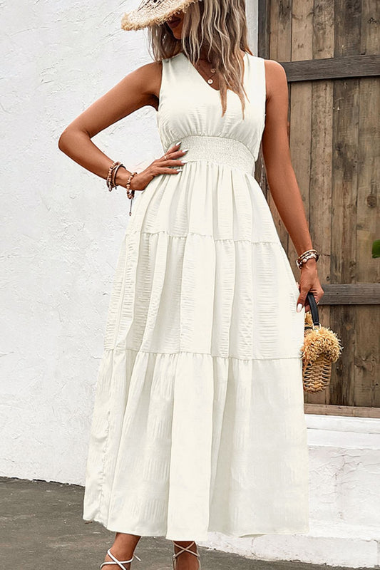 More To Love Sleeveless Tiered Dress