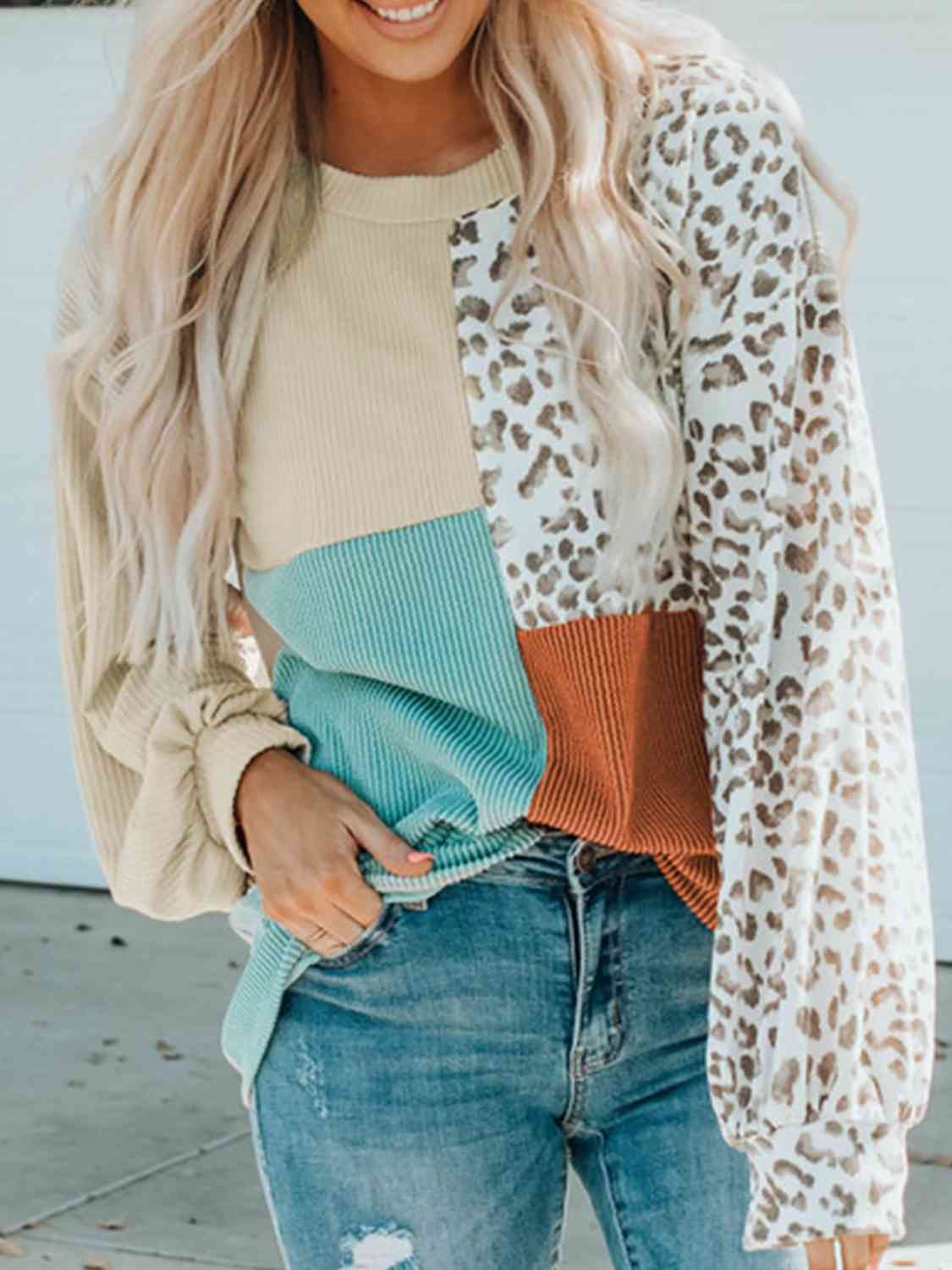 It's A New Day Leopard Sweatshirt