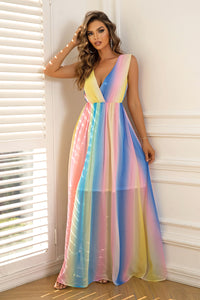 Unique Expression Maxi Dress-Multicolor