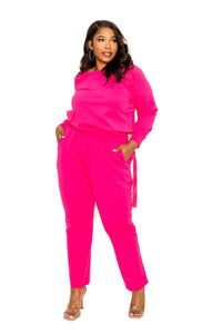 Covered Beauty Lounge Set- Hot Pink